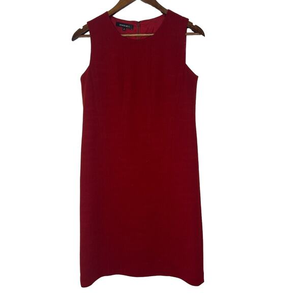 Lafayette 148 Women's Red Sleeveless Sheath Dress Size 2 - Picture 1 of 10